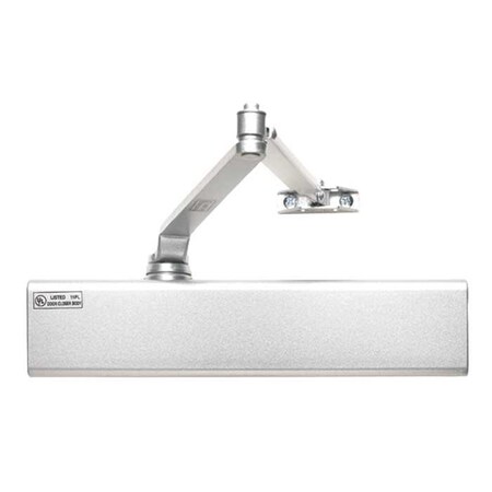 Tell Door Closer, Aluminum Painted, Regular Arm, Adjustable Size 1-6, Full Plastic Cover DC8016-REG-AL
